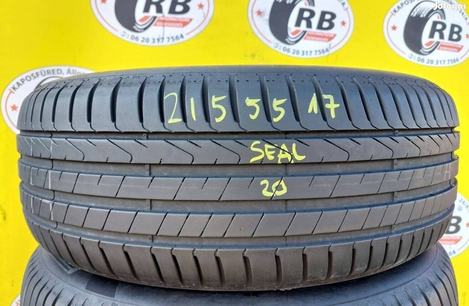 2db 215/55 r17 Pirelli Seal,Évjárat:2020 6,3mm 30000ft/db