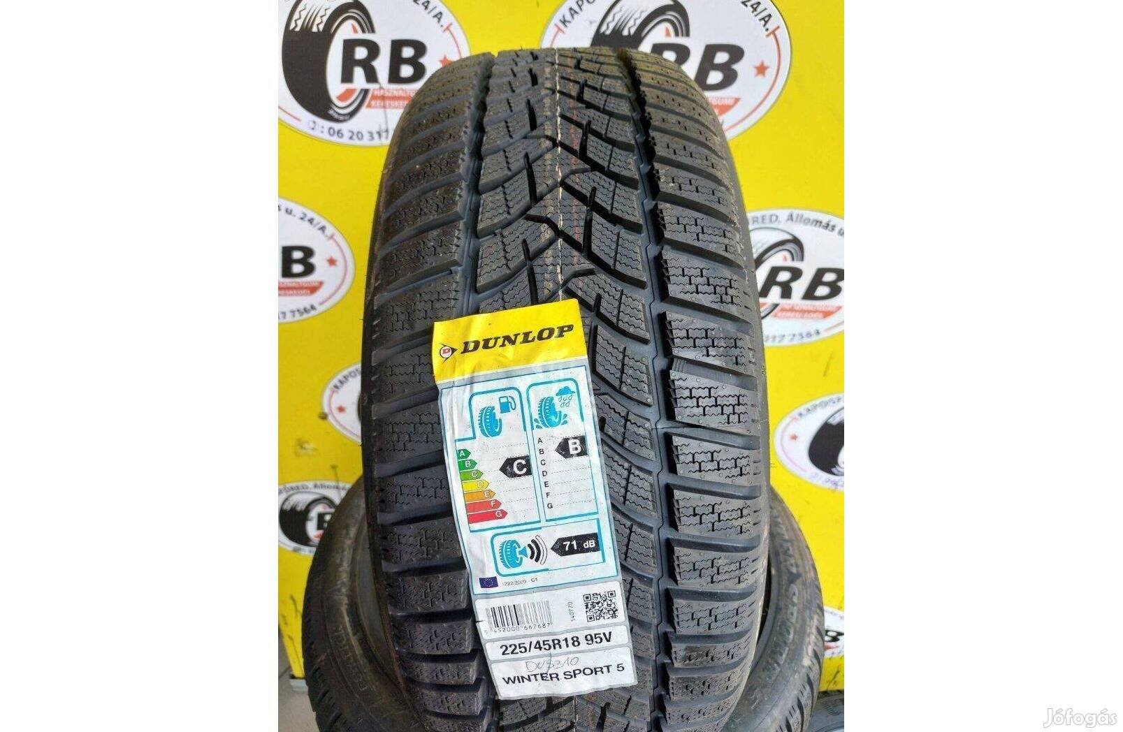 2db 225/45 r18 Dunlop Wintersport5,,Évjárat:2018 22500 Ft/db