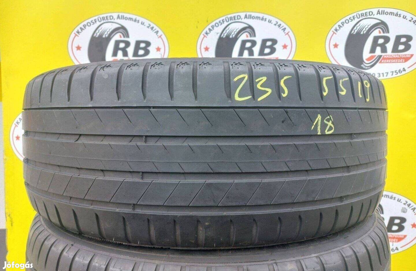 2db 235/55 r19 Michelin nyári 2018 4,5mm, 10000ft/db