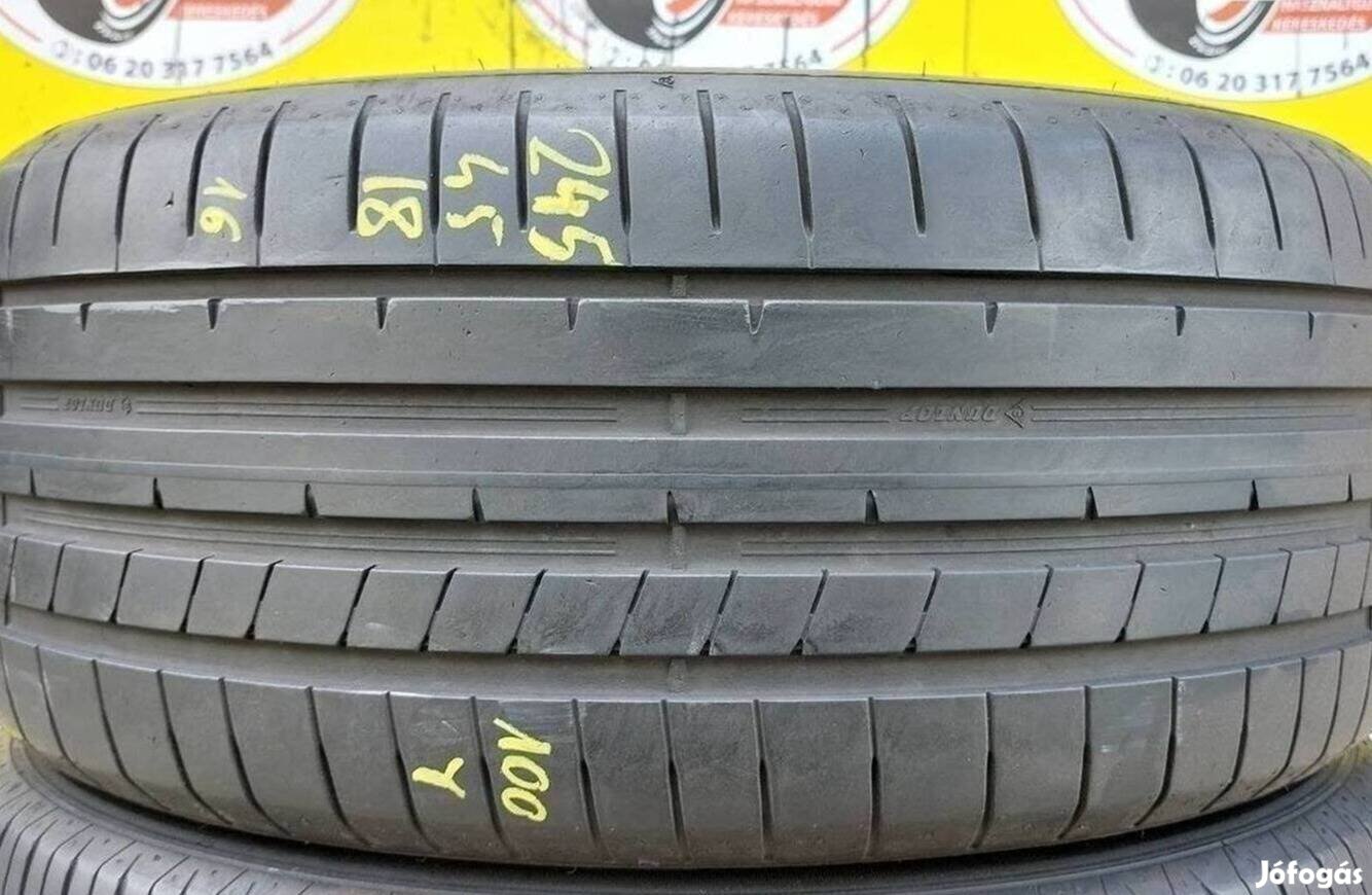 2db 245/45 r18 Dunlop nyári 2016 6.3mm 17500ft/db