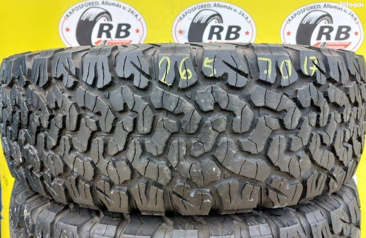 2db 265/70 r17 Bfgoodrich gumi 2021, 8mm 50000ft/db