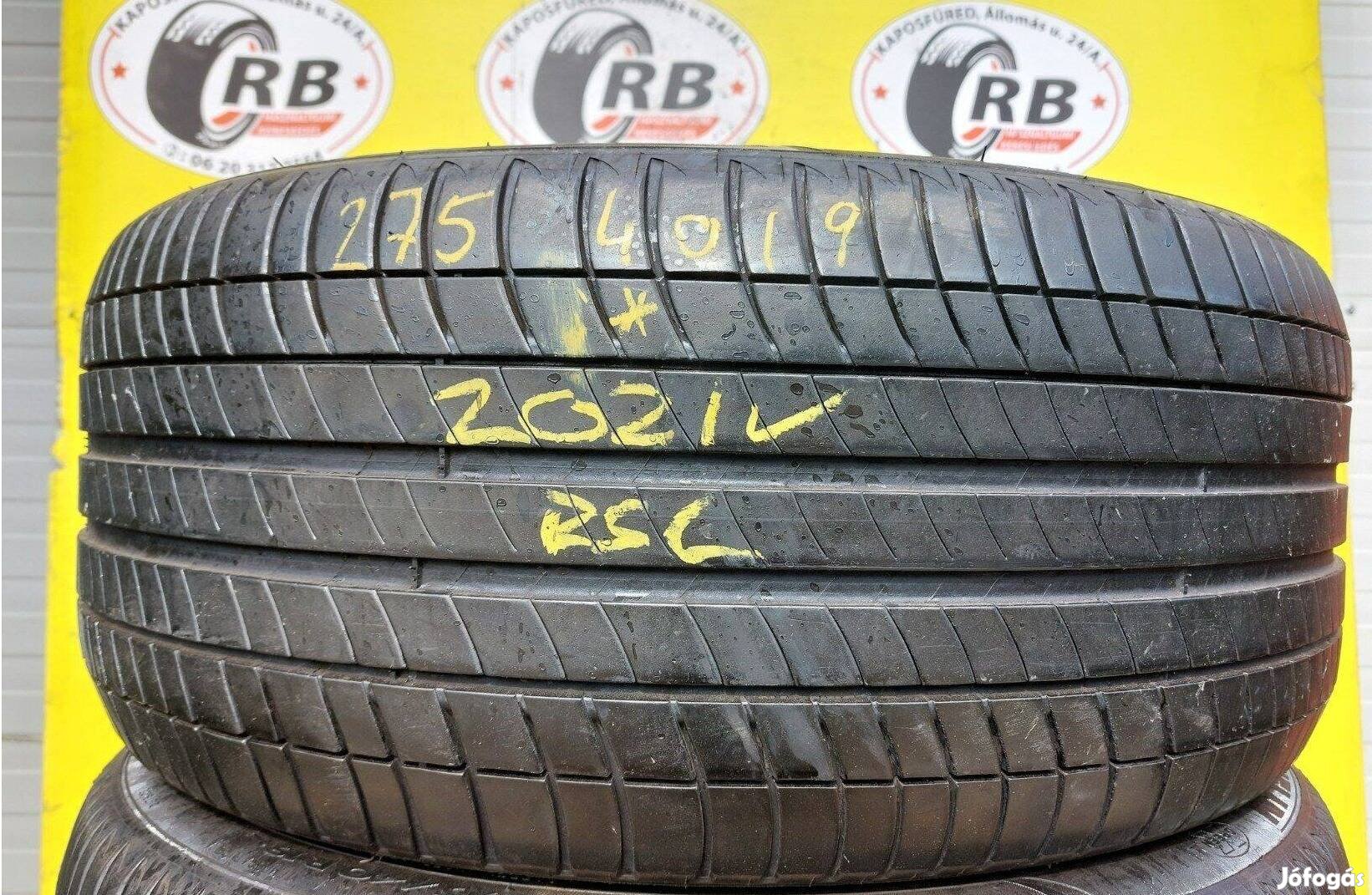 2db 275/40 r19 Michelin Primacy3 RSC 2021 5.5mm 20000ft/db