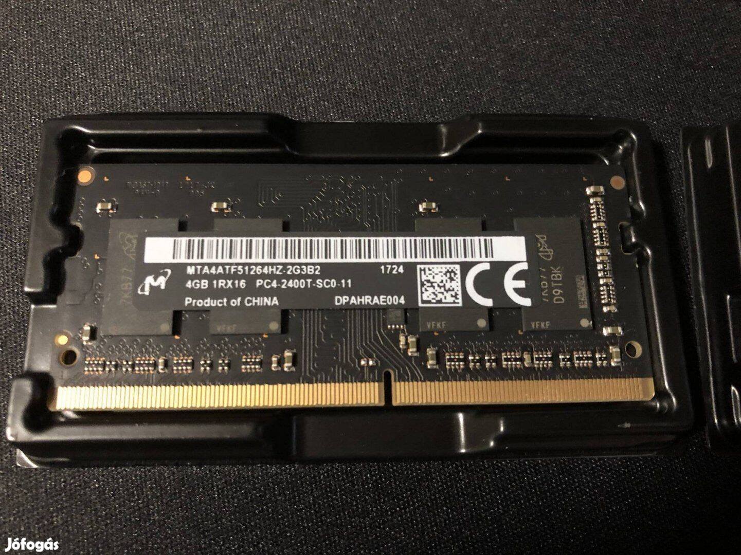 2db 4GB=8GB DDR4 2400MHz memória egyben eladó!