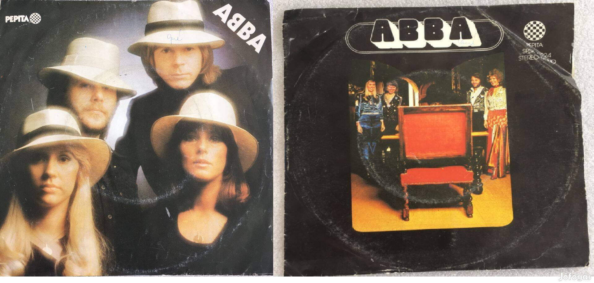 2db ABBA retro kislemez, bakelit lemez, vinyl 1977