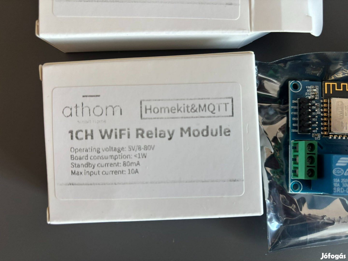 2db Athom Homekit Mqtt 1 csatornás WiFi relé