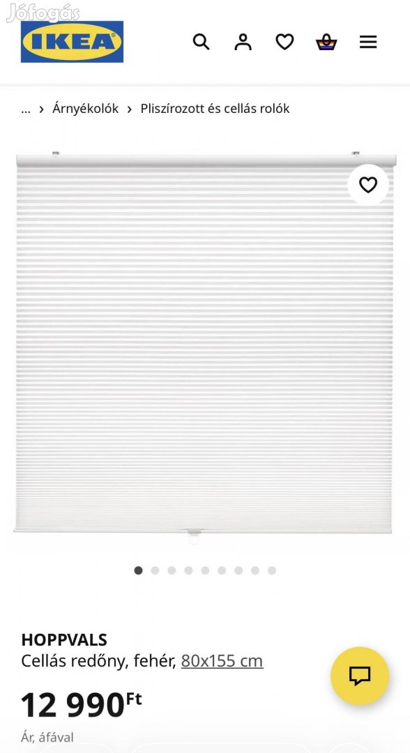 2db Cellás redőny, fehér, 80x155 cm