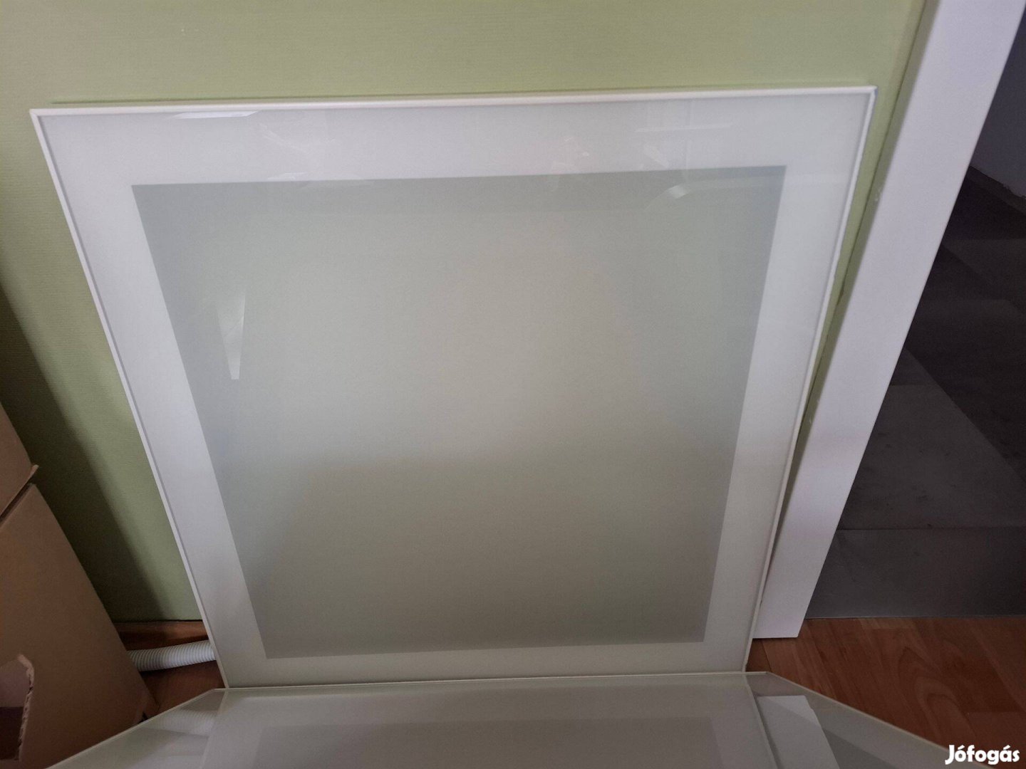 2db IKEA Glassvik fehér üvegajtó 60x64 cm