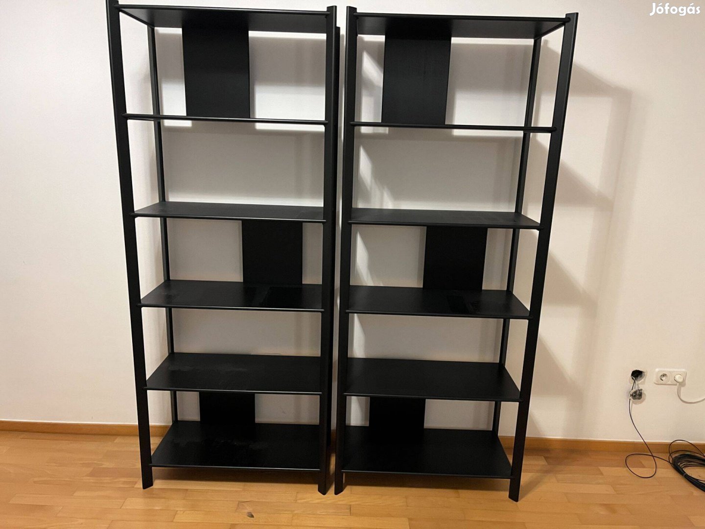 2db Ikea Jattesta fekete polcos elem 80x195cm JTtesta
