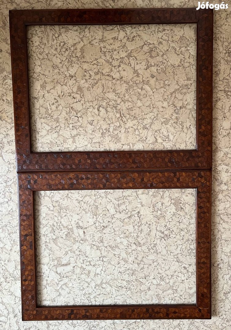 2db Intarziás keményfa képkeret