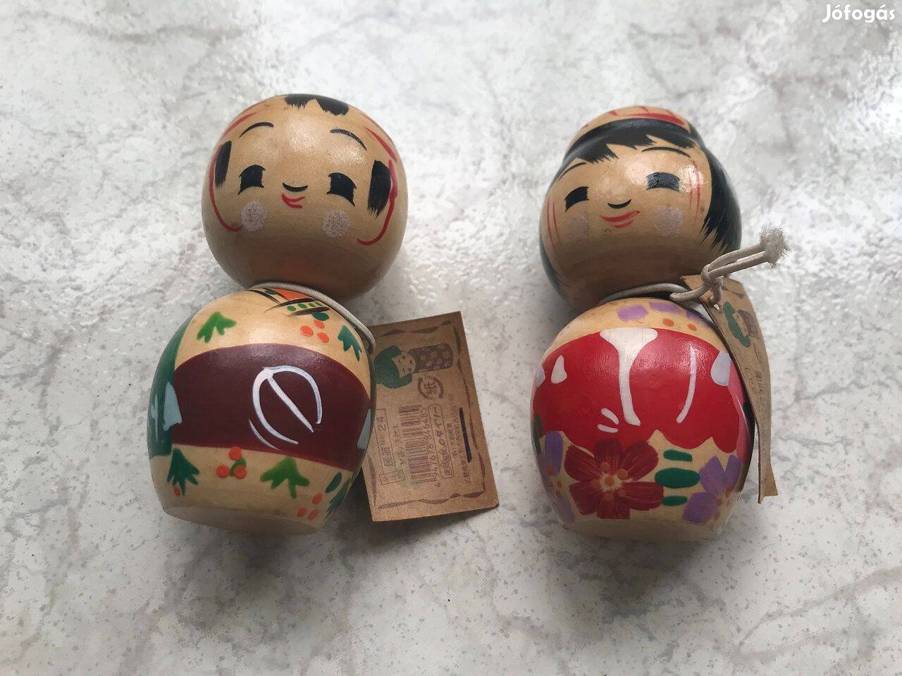 2db Kokeshi japán fabábu eladó