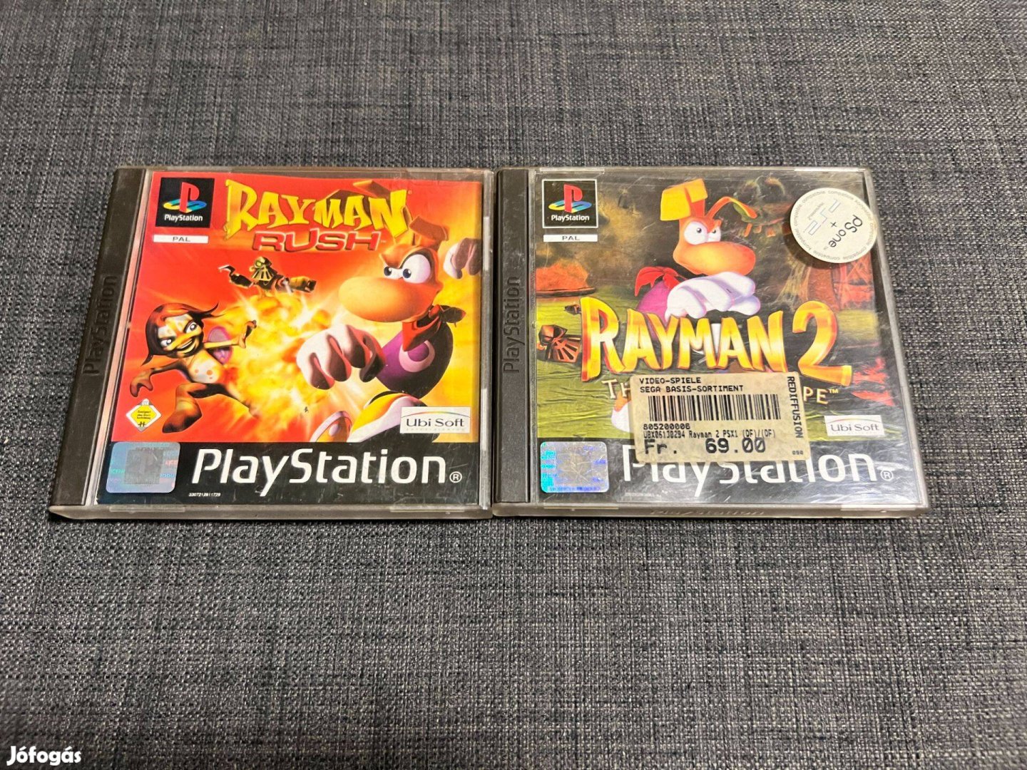 2db Playstation 1 PS1 PS ONE játék ( Rayman Rush, Rayman 2 )