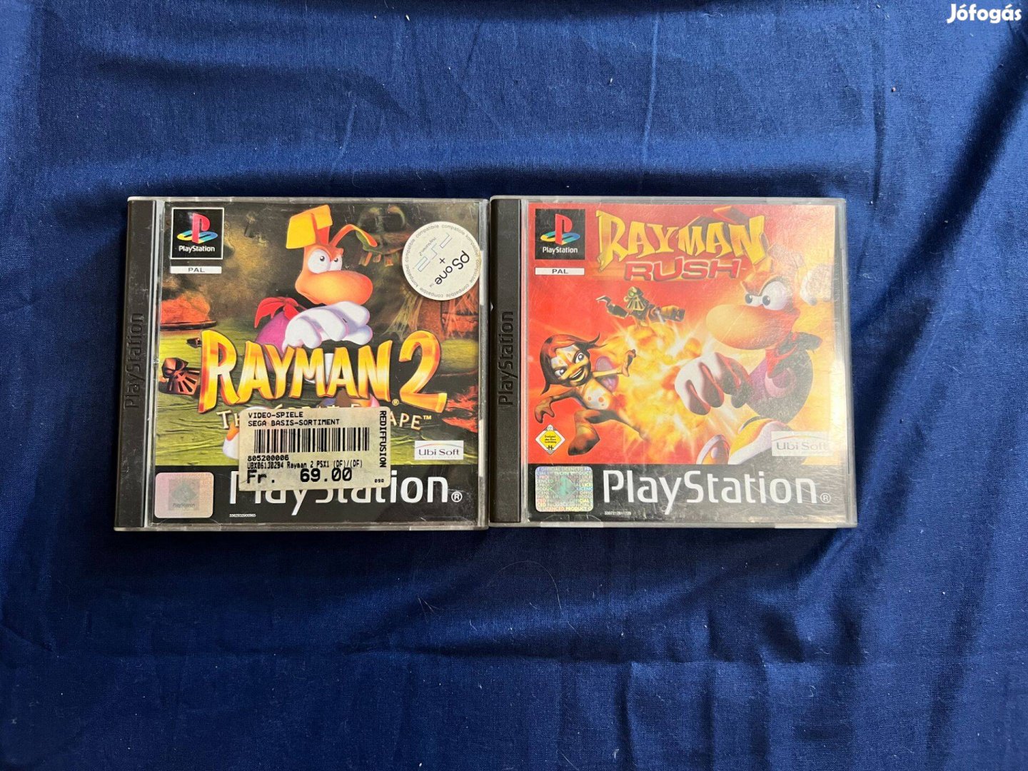 2db Playstation 1 PS1 PS ONE játék ( Rayman , Rayman Rush )