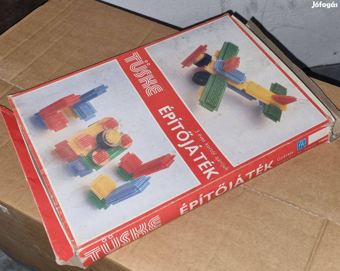 2db Retro játék - Tüske építőjáték, Nuts and Bolts fa építőszett