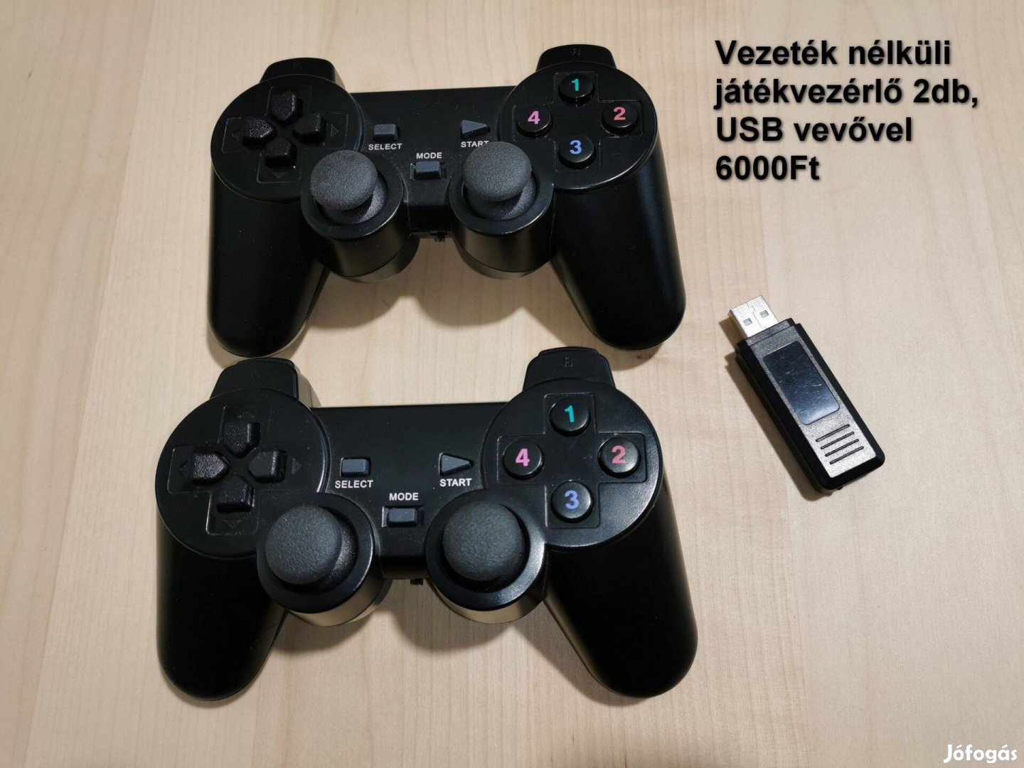 2db USB játékvezérlő, vezeték nélküli