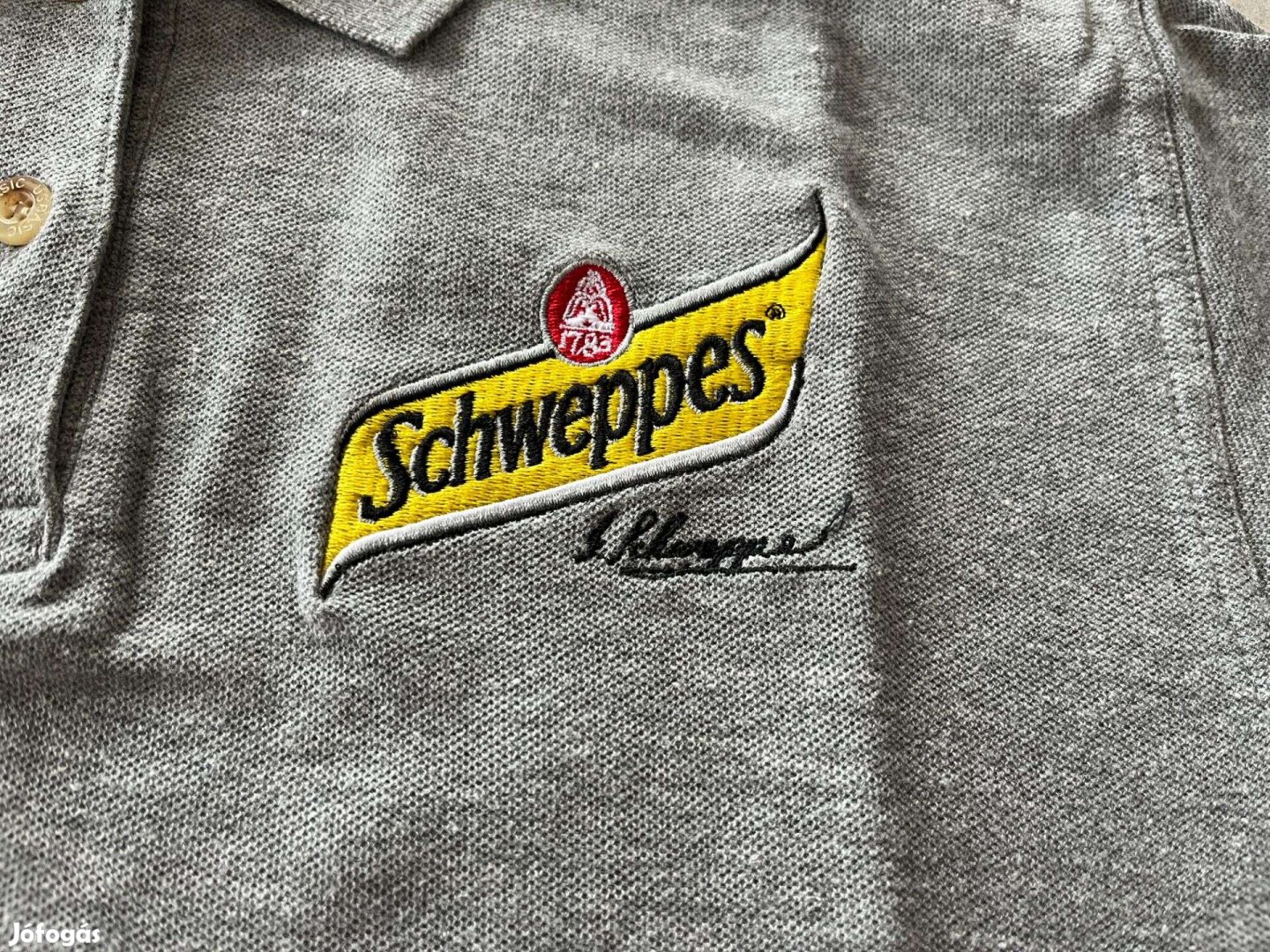 2db Új Schweppes M-es reklám galléros piké póló eladó postával is