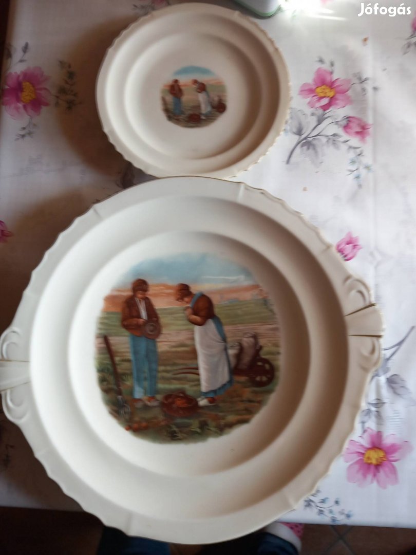 2db Viktória német antik tányér