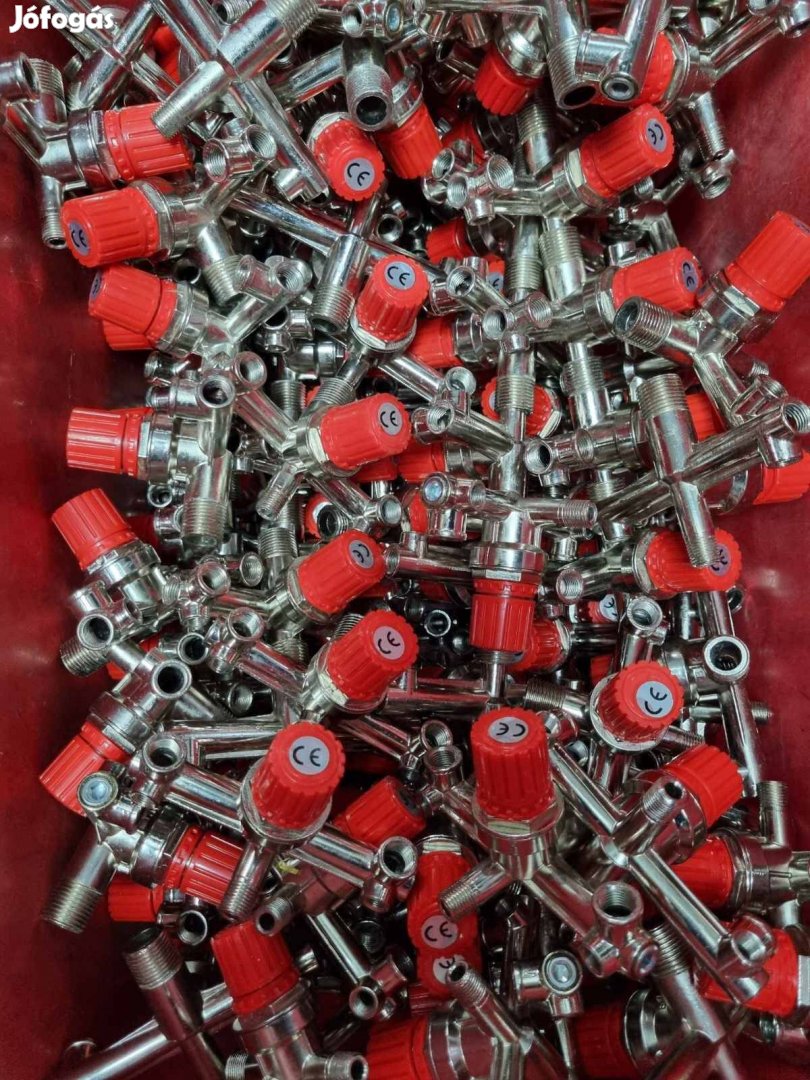 2db. két kimenettel levegő elzáró, elosztó csap légkompresszorokhoz