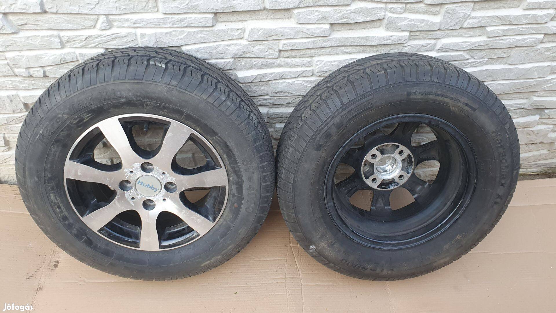 2db gyári Hobby lakókocsi alufelni 4x100