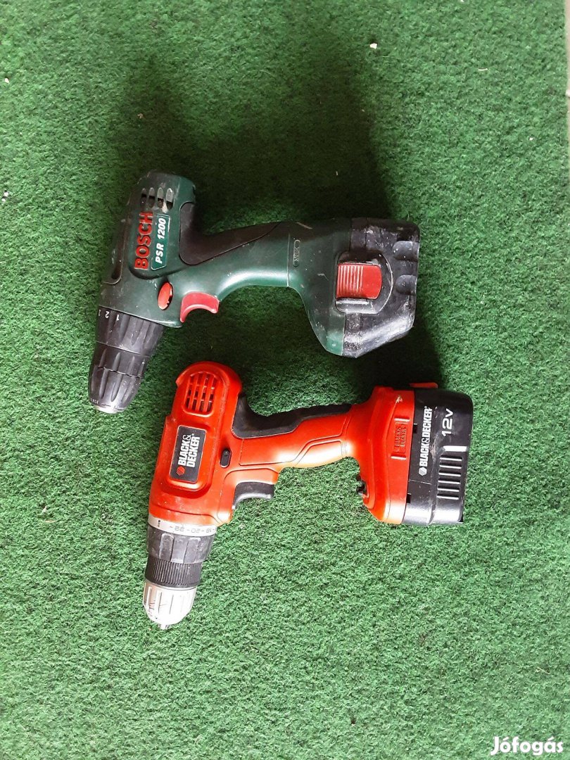 2db híbás akkumulátoros fúró fúrógép csavarbehajtó