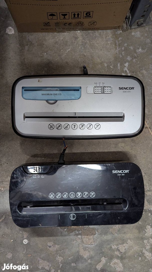 2db hibás iratmegsemmisítő Sencor Ssk 470 Ssk 360