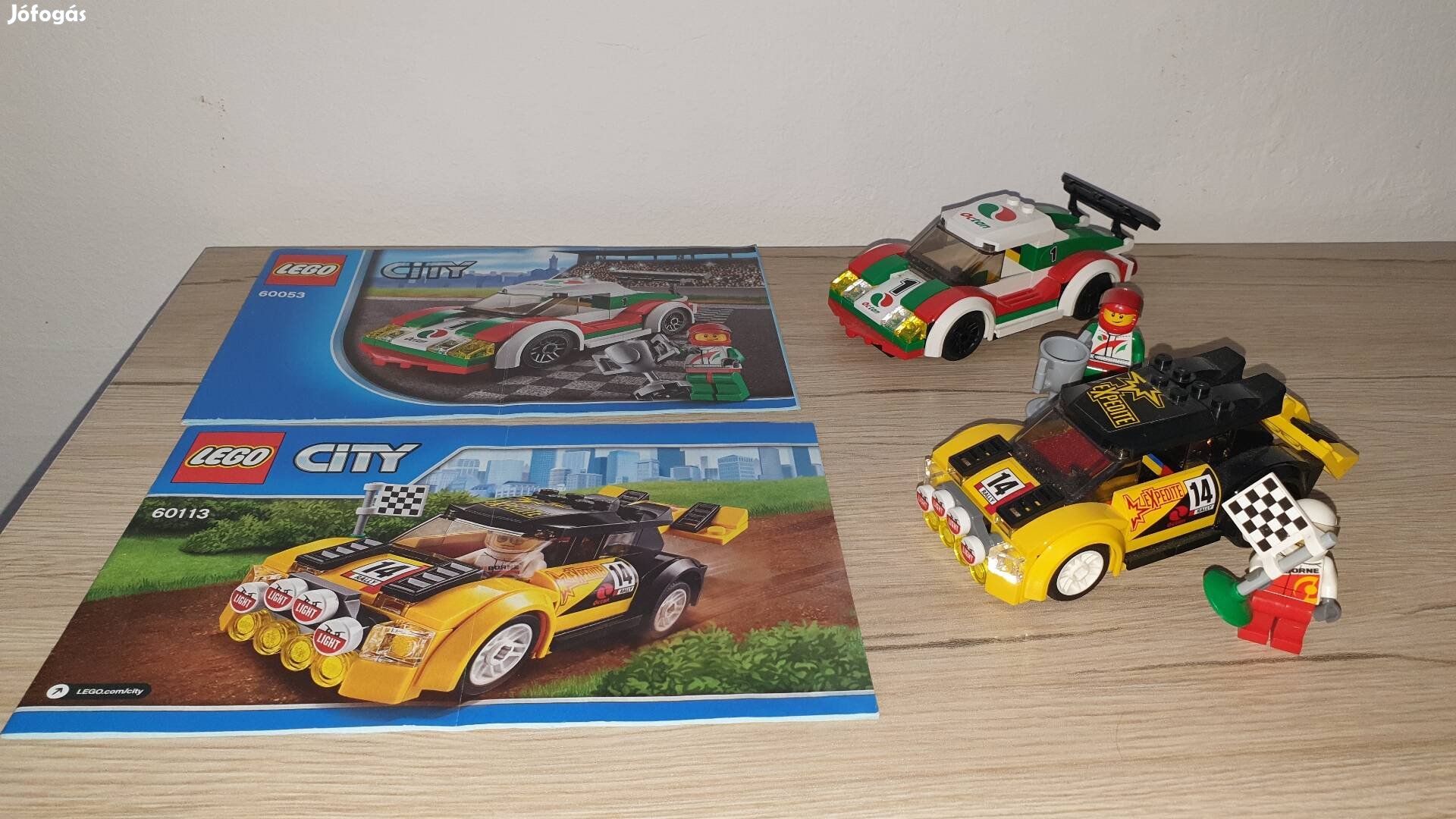 2db lego city egyben, 60053+60113 versenyautó, rally autó 