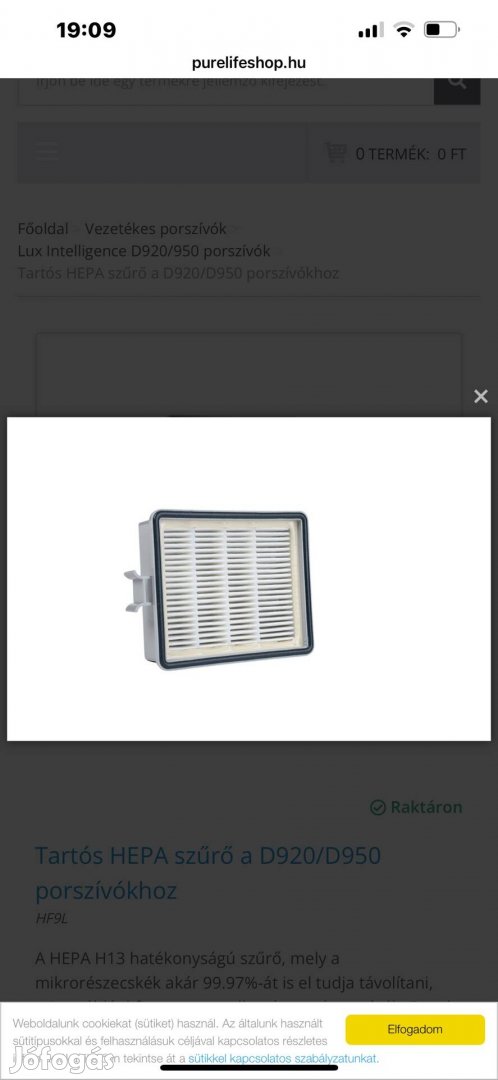 2db szűrő Lux Hepa+Szénszűrő