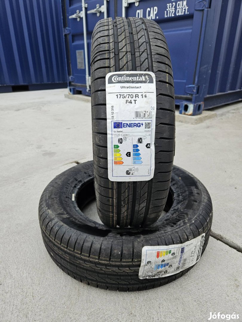 2db új 175/70R14 Continental Ultracontact nyári gumi