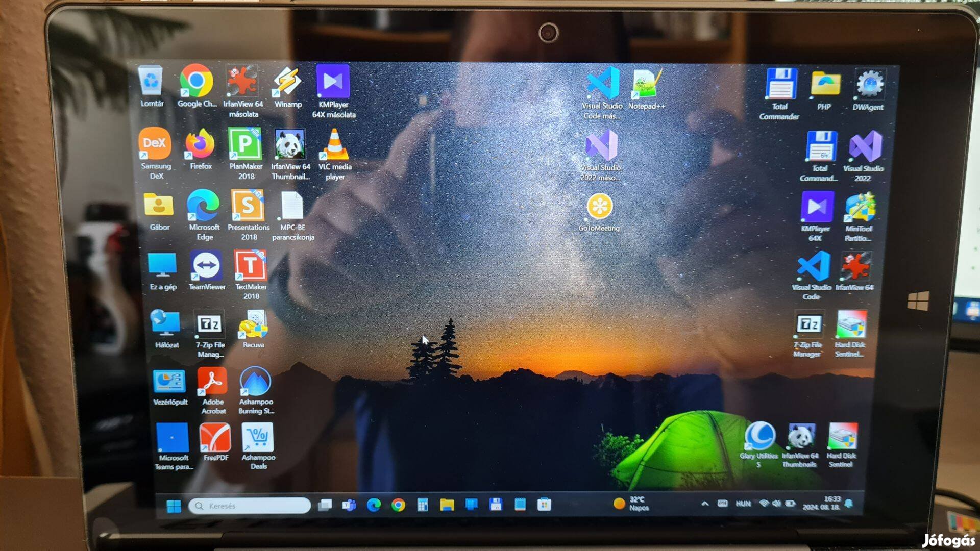2in1 laptop-tablet, érintőkijelző, rajztoll, Windows 11, Chuwi HI10X