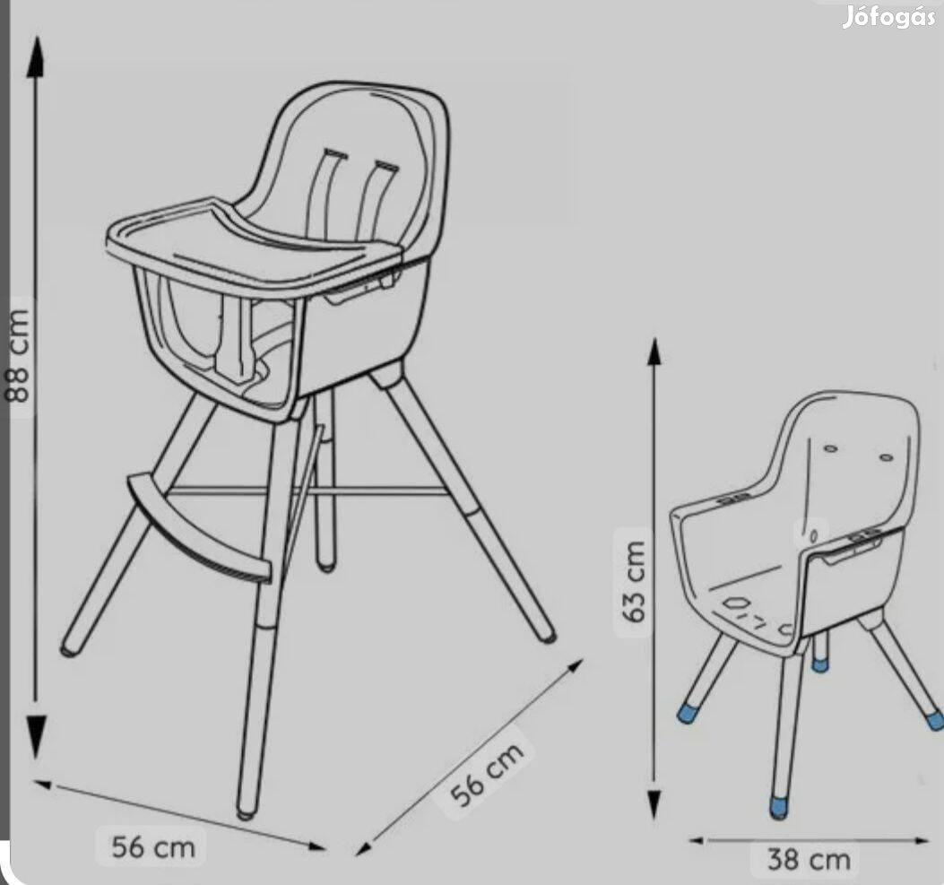 2in 1 etetőszék