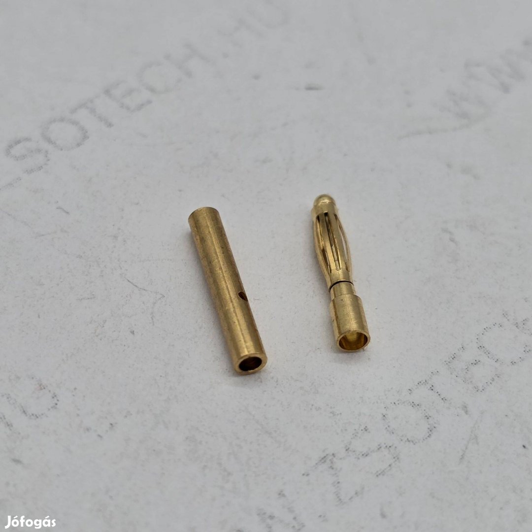 2mm 3mm Banán dugó rugós RC csatlakozó pár aranyozott