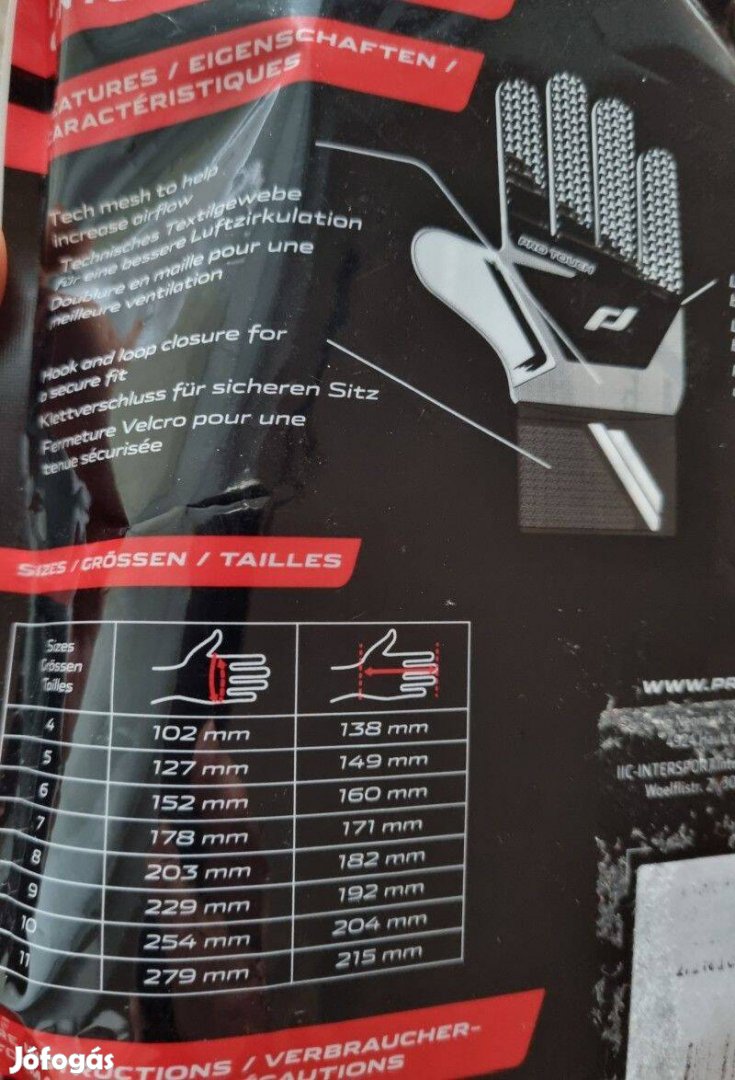 2szer használt Focis kapus kesztyű 6os - eredeti csomagolásban