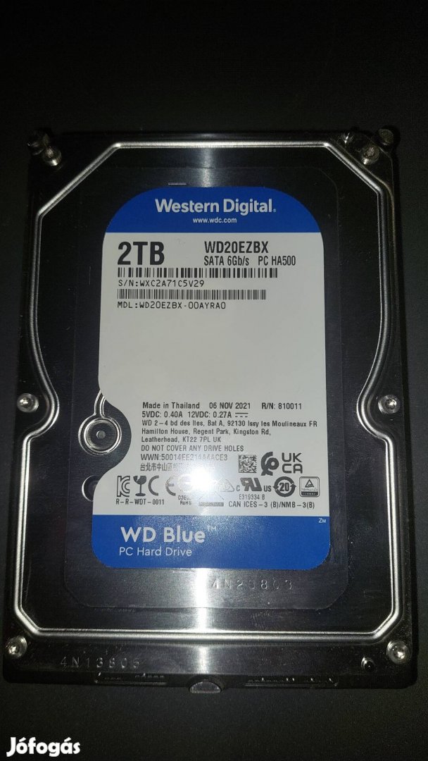 2tb 3,5"-es hdd - 100/100%! 