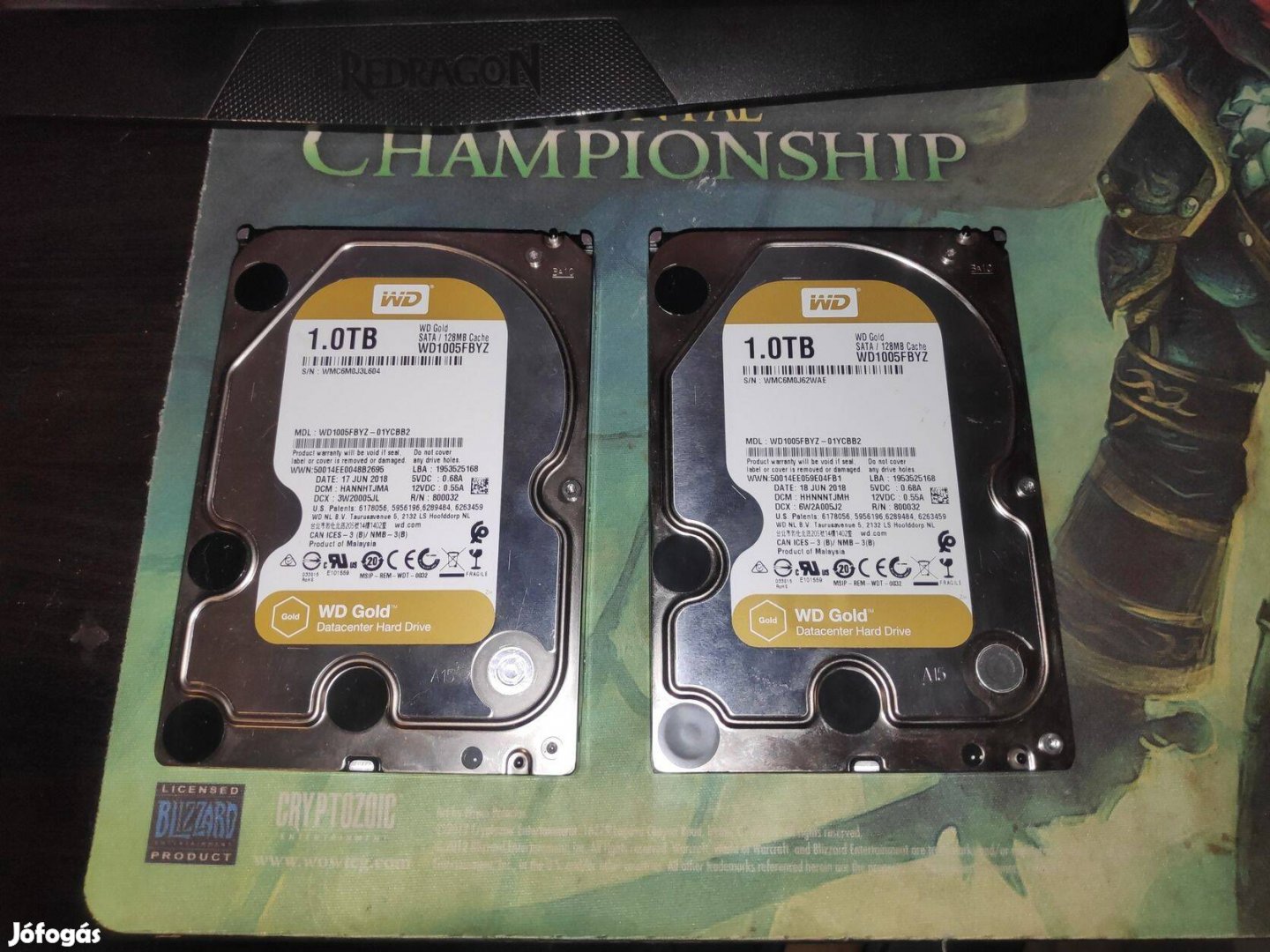 2x1TB WD Gold Datacenter HDD