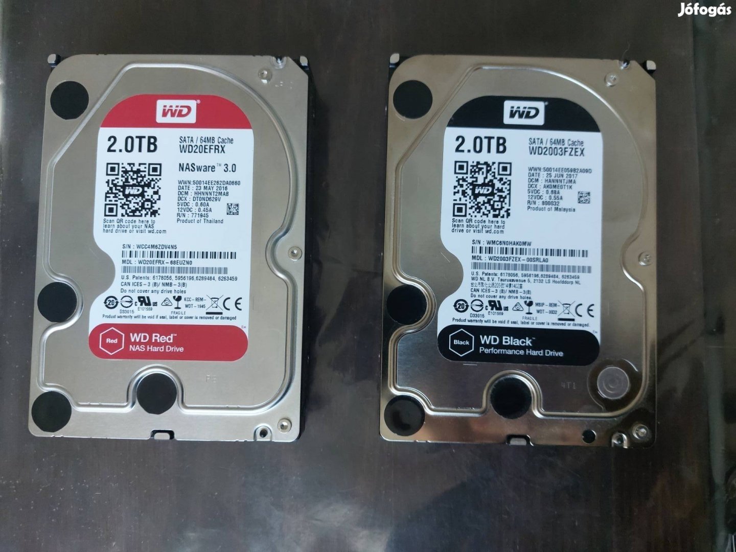 2x2TB  WD NAS HDD / vinyó