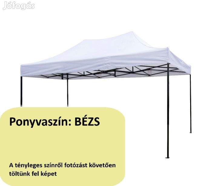 2x3 bézs rendezvény sátor árusító piaci horgász kerti pavilon 280g/m2