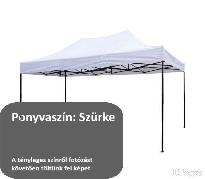 2x3 szürke rendezvény sátor árusító piaci horgász kerti pavilon
