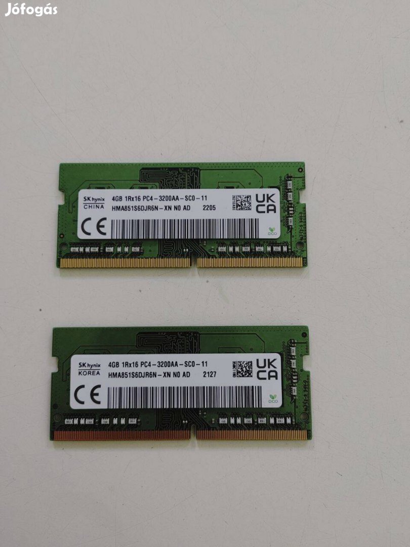 2x4GB SK Hynix DDR4 3200MHz HMA851S6Djr6N-XN