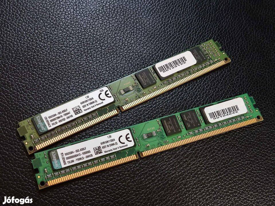 2x4 GB DDR3-1600 MHz Kingston memória