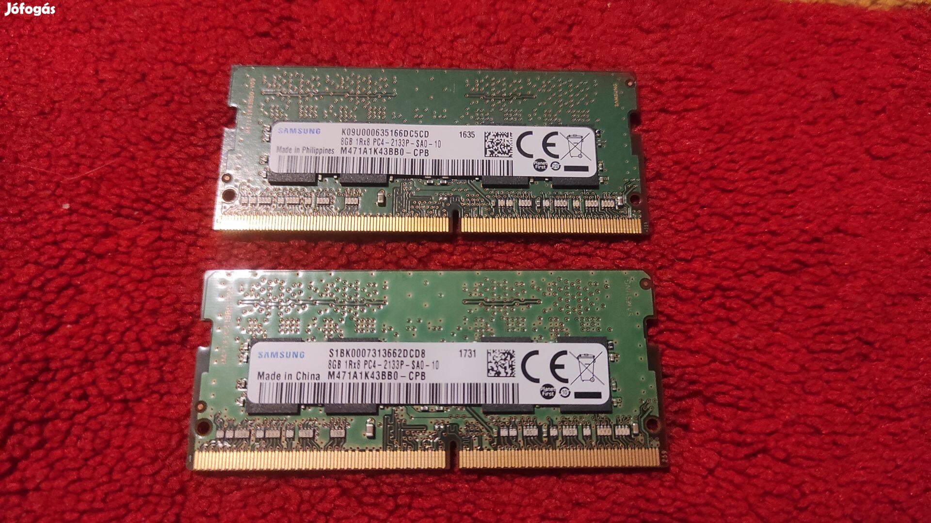 2x8GB Samsung DDR4 RAM (6e Ft/db, 11e Ft/2db)
