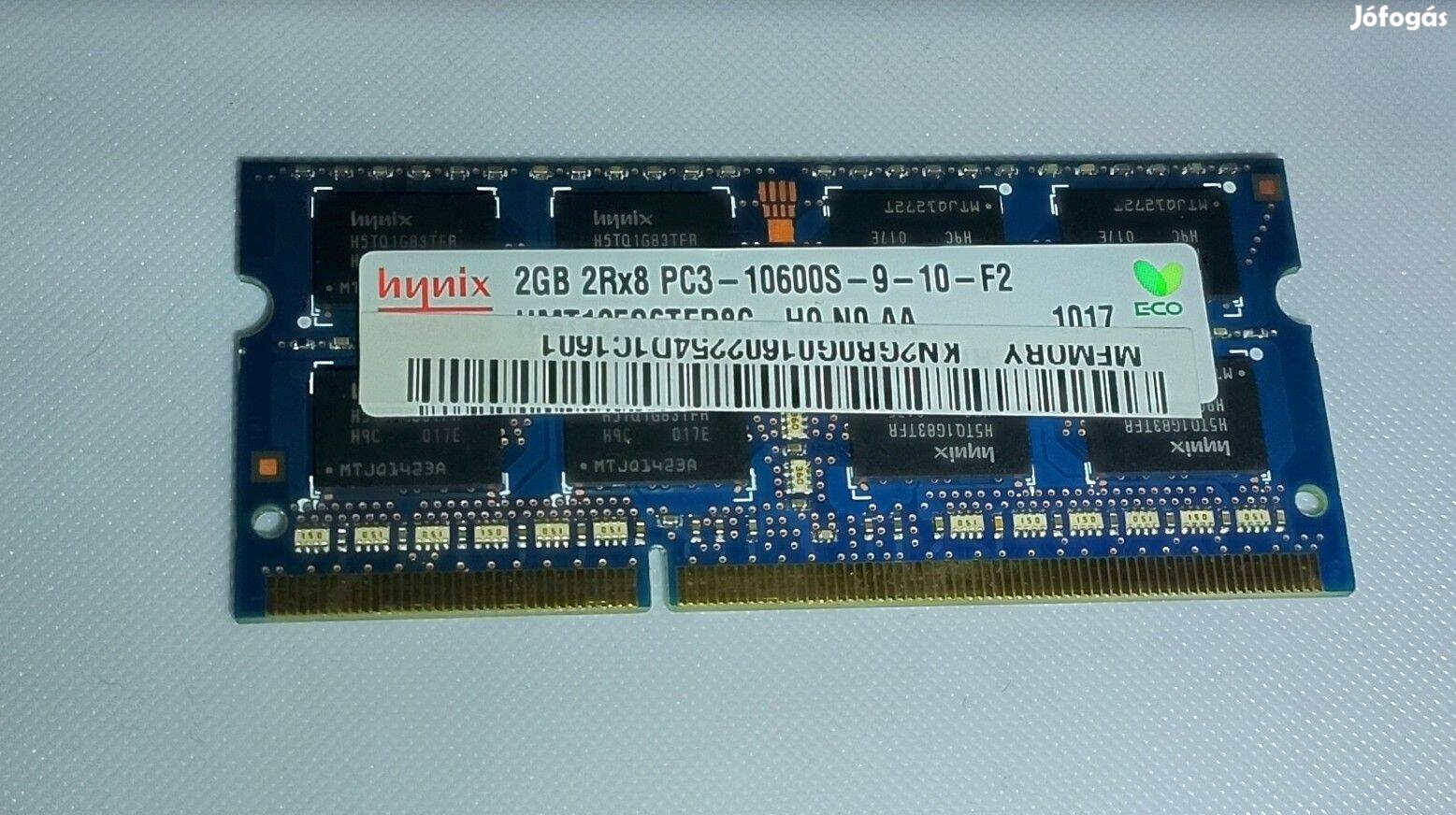 2x 2GB DDR3 1333Mhz laptop memóriák