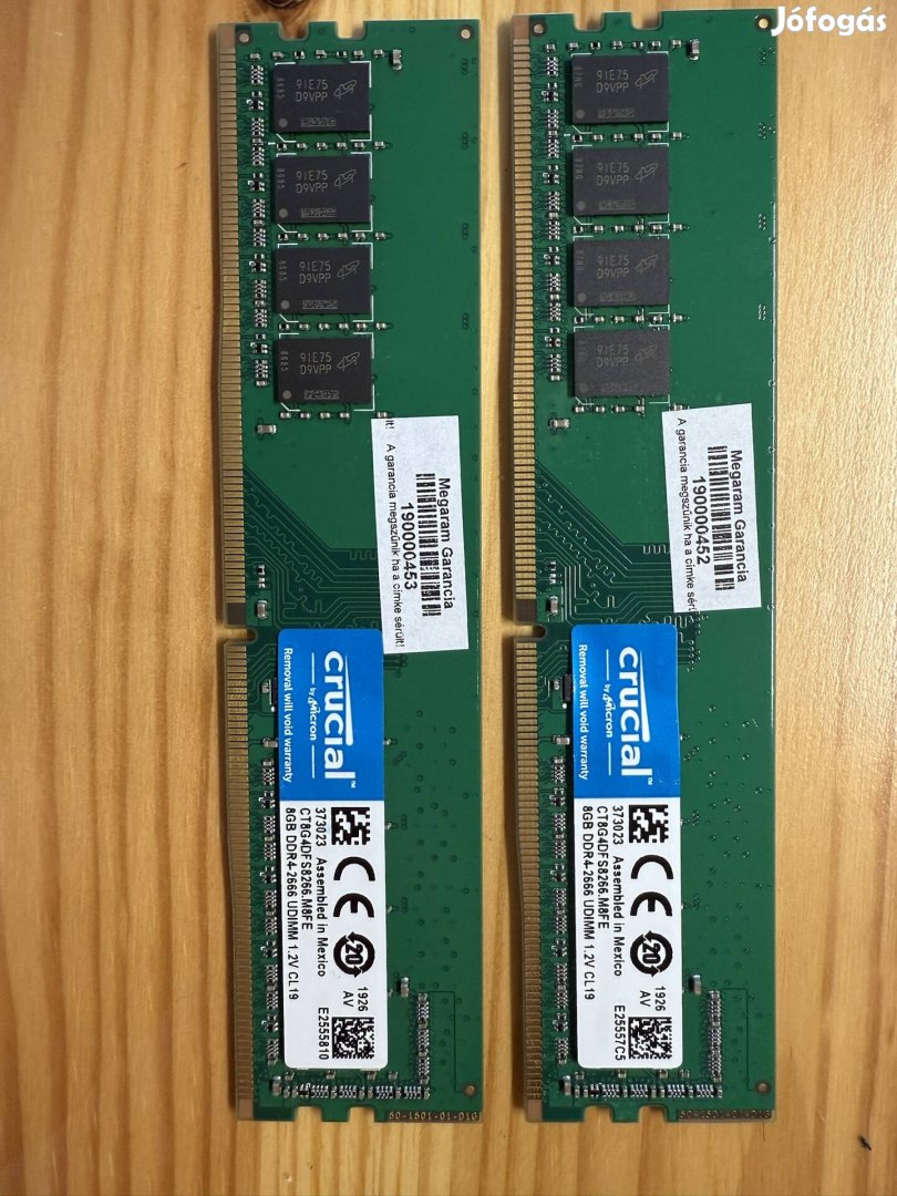 2x 8gb RAM memória