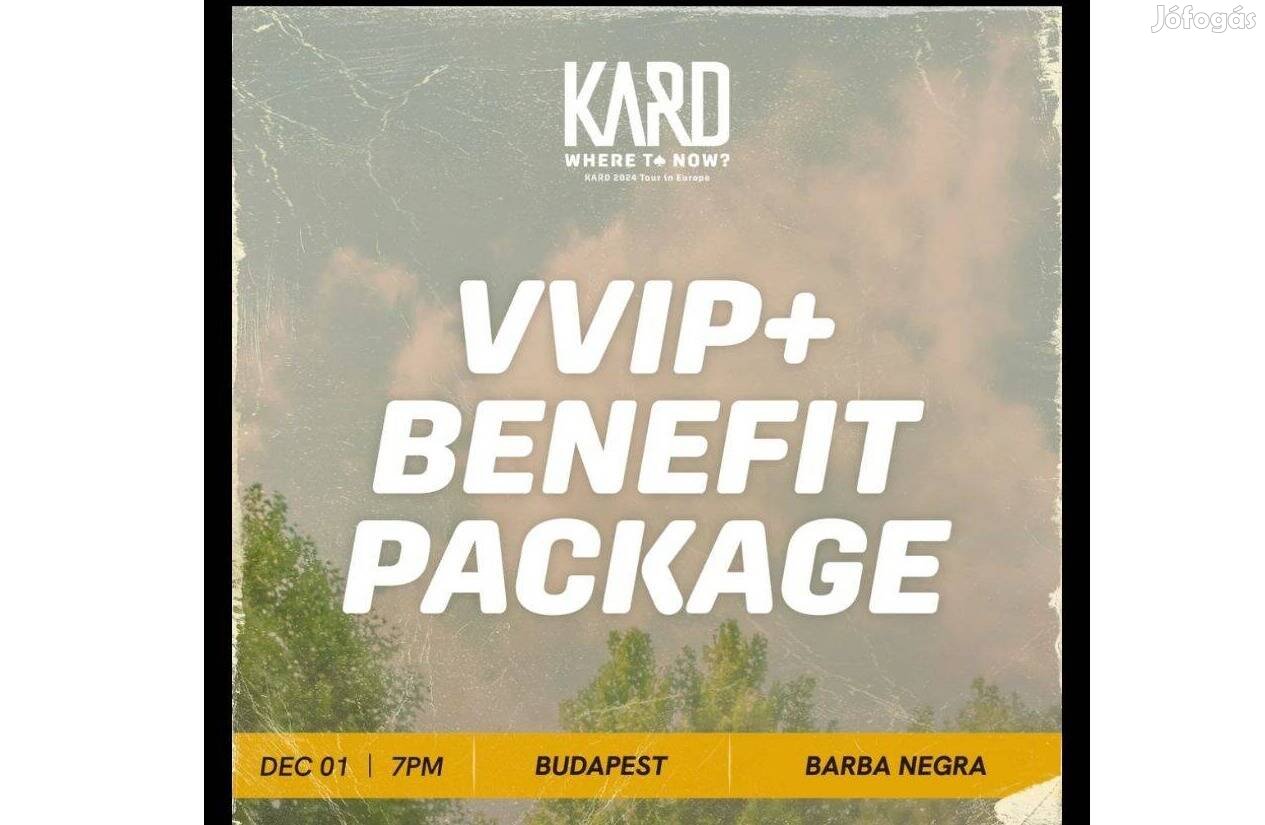 2x Kard Vvip+ & T1 koncertjegyek