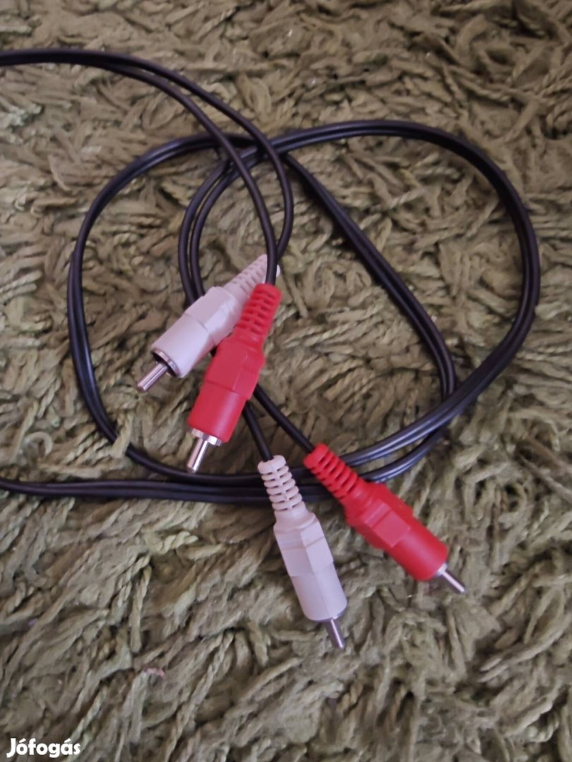 2xrca apa-apa audiokábel, 1,5 m hosszú
