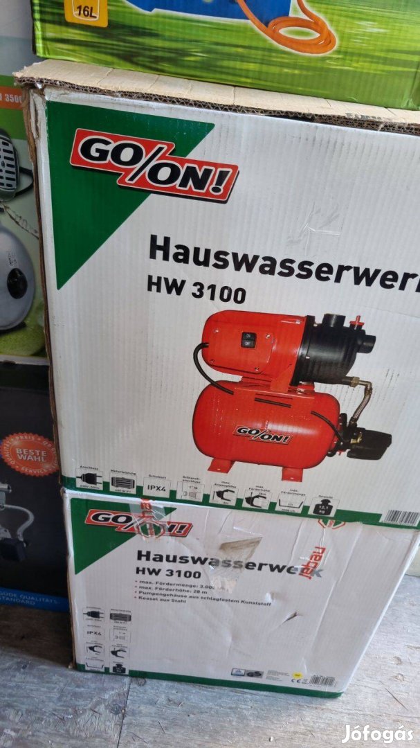 3000liter/óra vízhozammal házi vízmű, hidrofor beépített nyomásmérővel