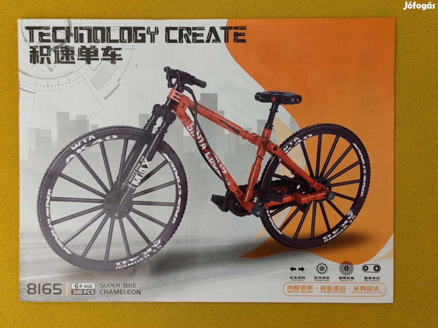 300 darabos kerékpár modell építő játék (nem eredeti lego technic)