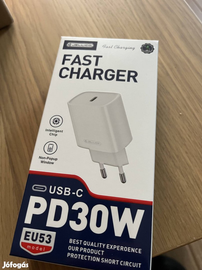 30W USB-C hálózati töltő adapter, PD gyorstöltő