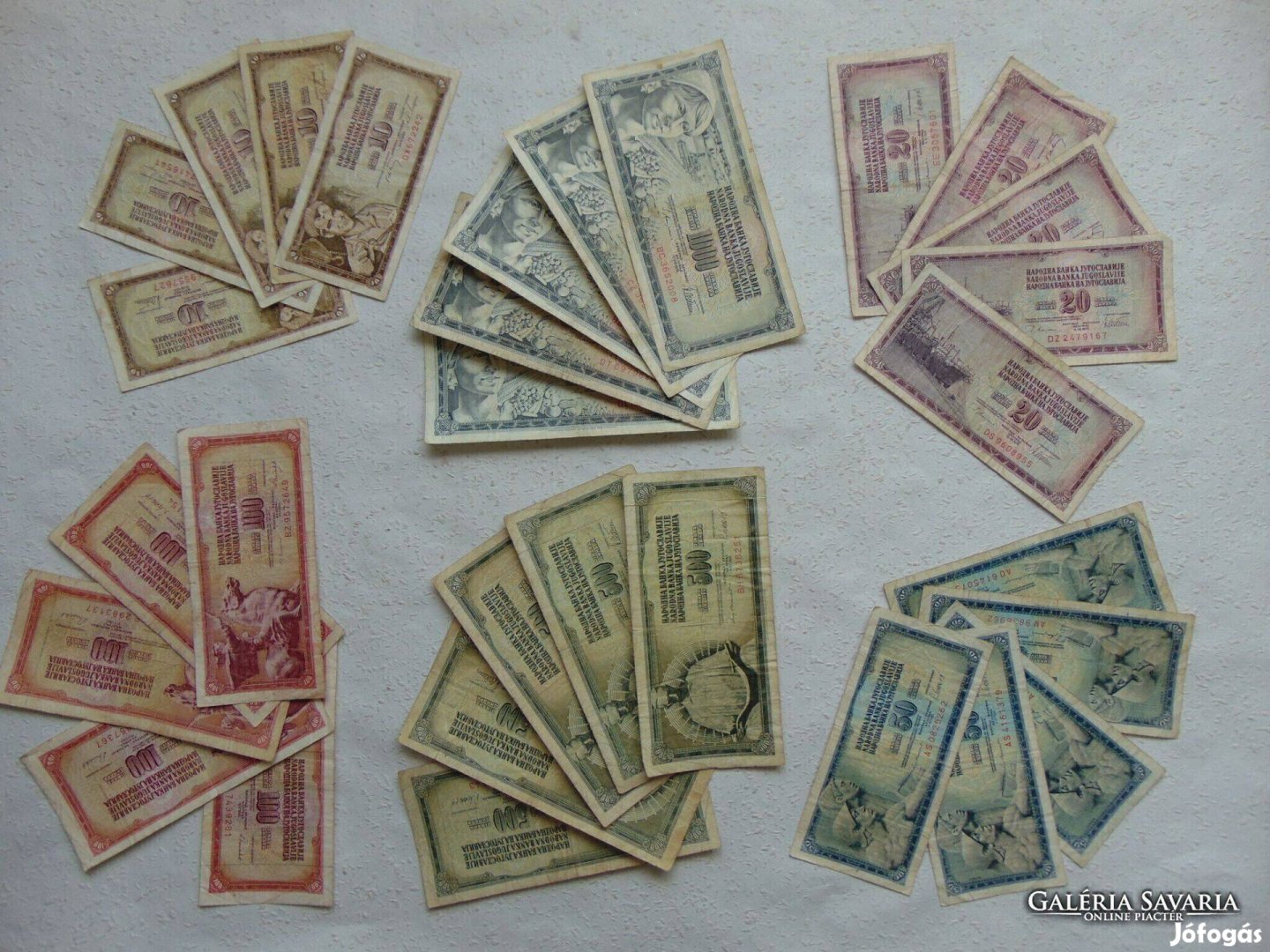 30 darab dinár bankjegy LOT ! Használt bankjegyek