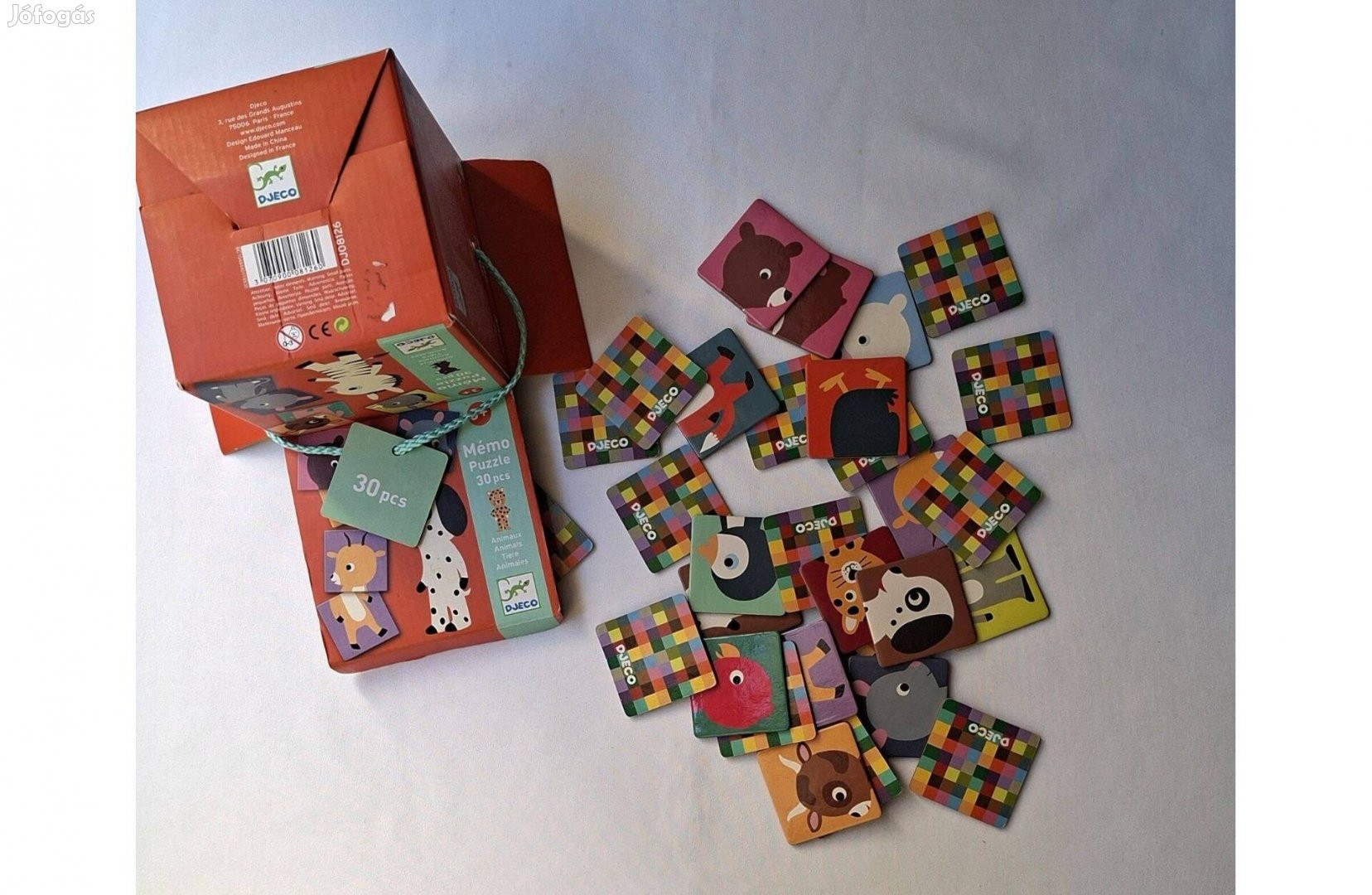 30 darabos állatos memóriajáték 3 Oscar díjas Djeco