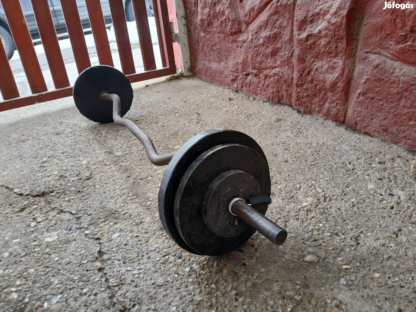 30 kg francia rudas súlyzó készlet vas súlyok rúd