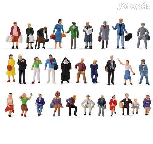 30db festett Űlő/álló figura  HO/1:87 méret  (4132)